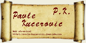 Pavle Kućerović vizit kartica